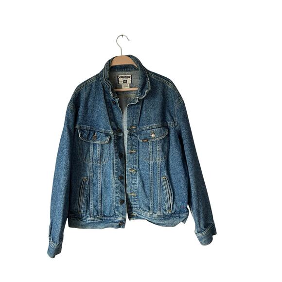 Vintage Lee Denim jean jacket size large mens cotton